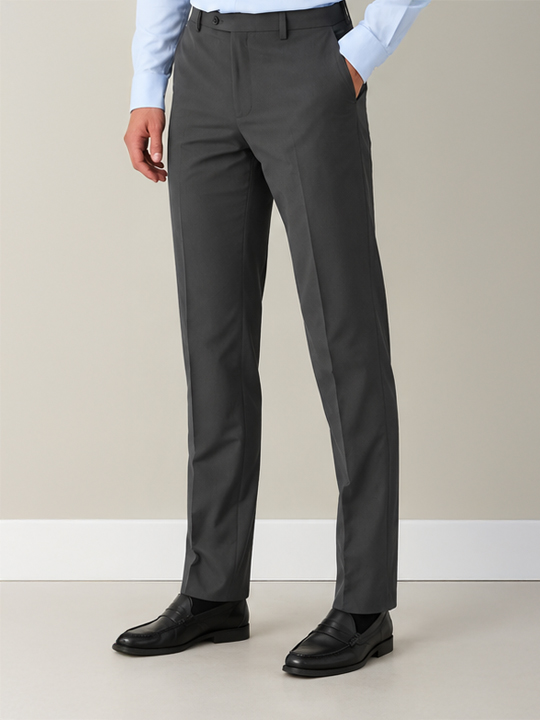 Charcoal Grey Fit Suit Trousers